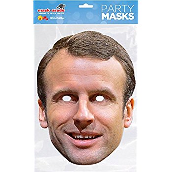 Masque en Carton Emmanuel Macron - Carnaval Politique Anniversaire Humour