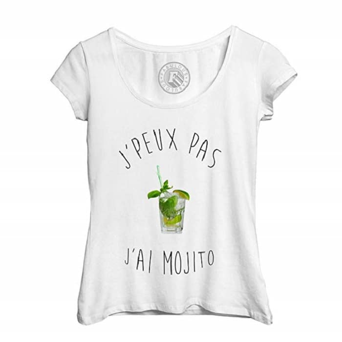 T-Shirt Femme J'Peux Pas J'Ai Mojito Humour