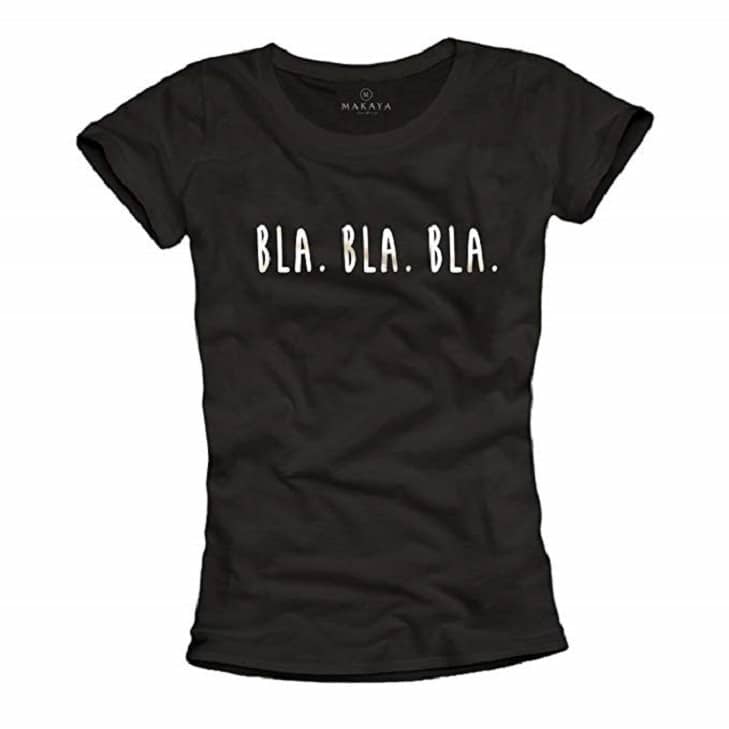 Tee Shirt Femme Bla Bla Bla Noir