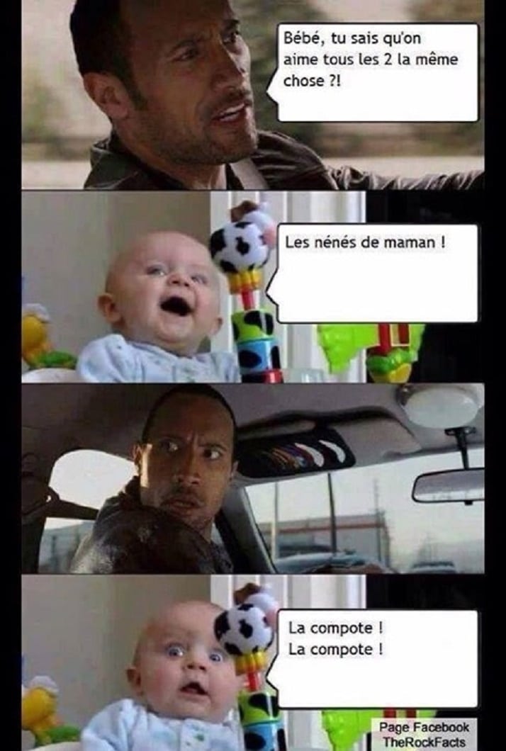 Bebe Tu Sais Qu On Aime Tous Les Deux La Meme Chose Humour France Fr